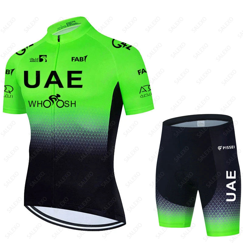 2023 Uae Team Cycling Jersey Set 19D Bike Shorts Set Men Summer MTB Ropa Ciclismo Short Sleeve Bicycle Shirts Maillot Clothing