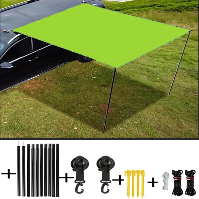 Large Car Side Sun Shade Awning for Outdoor Camping