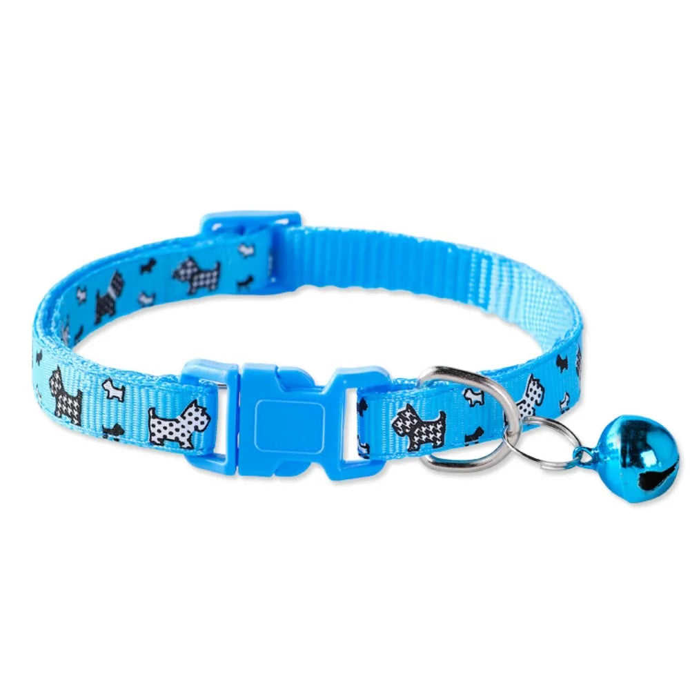 Pet Collar Universal for Cats and Dogs, Adjustable Size, Cute Pattern, Sturdy and Durable Small Cat and Dog Collar