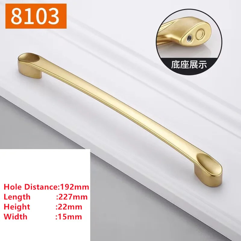 Handles Drawer Cabinet Furniture Kitchen Handles for Cabinet Knob Door Drawer Furniture Kitchen Knob Golden Simplicity Hardware