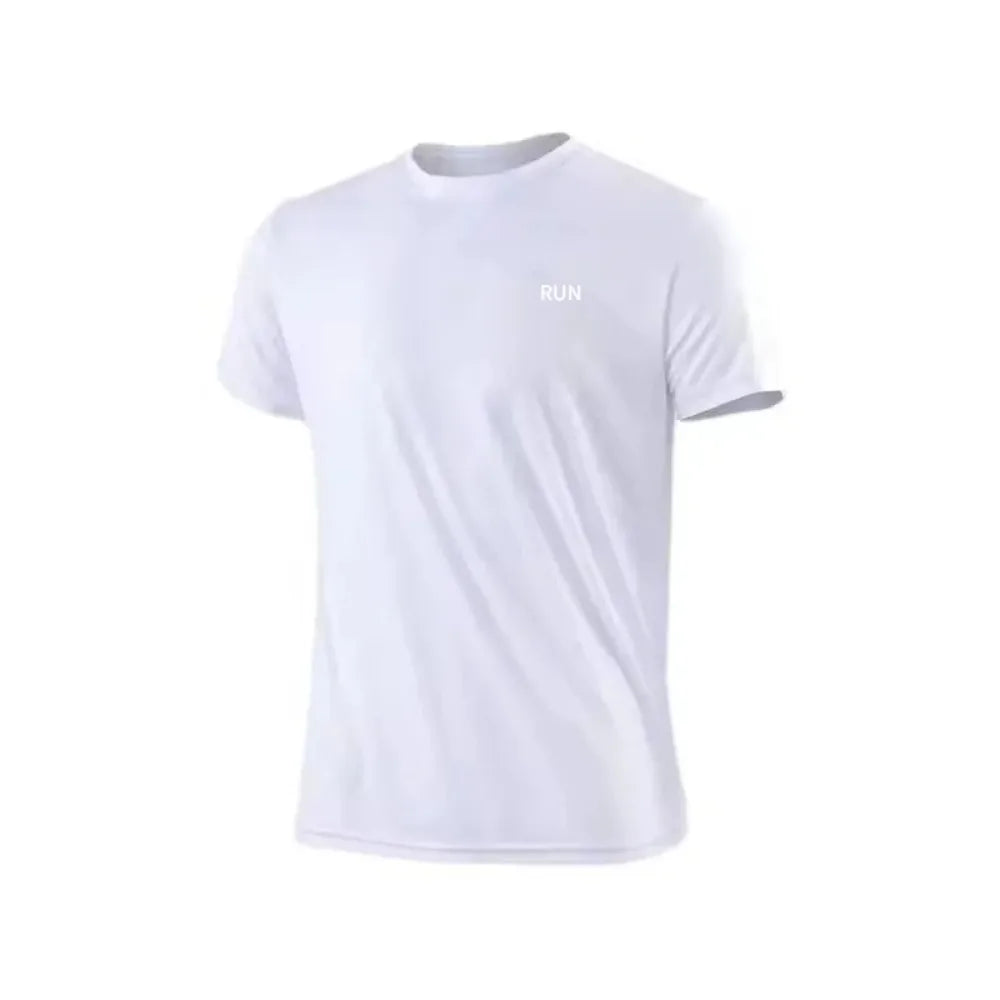 New summer men's quick-drying running and fitness sports shirt - Men's short-sleeved fitness top - Gym T-shirt