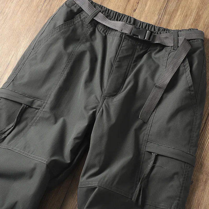 Outdoor Workwear Pants Men's Loose Fleece Lined Thick Soft  Hiking Pants Windproof Waterproof Polyester Fiber Straight Leg