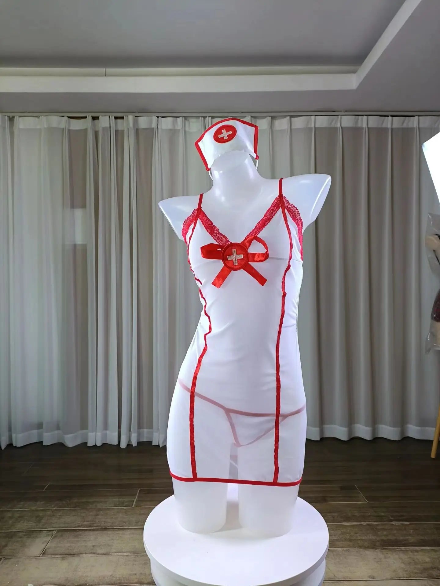 Sexy Schoolgirl Cosplay Costume Sexi Lenceria Erotic Lingerie Sexy Lingerie Babydoll Maid Nurse Cosplay Uniform Lace Dress