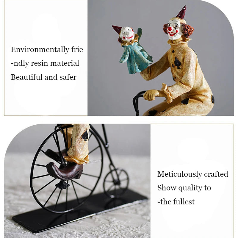 Decorative Sculptures For Home Modern Resin Statues And Figurines Living Room Decoration Desktop Table Circus Clown Ornaments