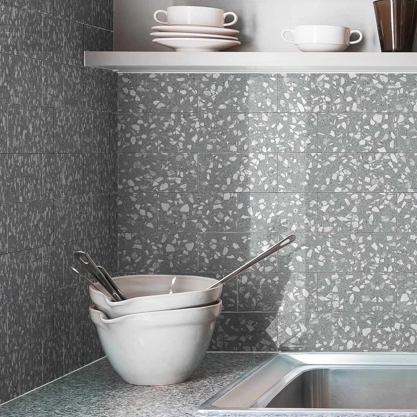 3x6 inch 24/48/96 marble tile stickers, self-adhesive wall stickers, suitable for kitchen and bathroom splash proof decoration
