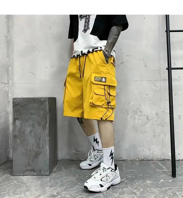 HKSH Summer Men's Workwear Shorts Trendy Brand Ins High Street Loose Outerwear Knee-length Pants Trendy Straight Pockets HK0673