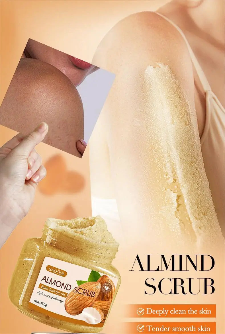 350g Body Bath Scrub, with Gentle and Fine Exfoliating Particles That Can Clean Dirt and Oil from the Skin, Improve Rough Skin Texture, Make the Skin Bright, and Give It a Silky, Smooth, and Radiant Feel - Home Care