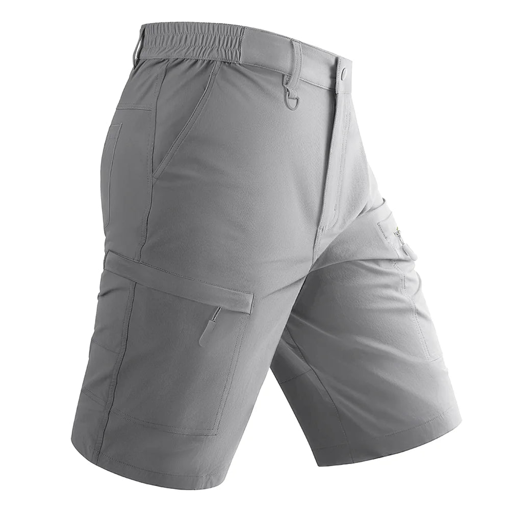 TACVASEN Waterproof Cargo Shorts Men's Summer Quick Dry Hiking Shorts Outdoor Multi-pockets Camping Training Work Shorts Man