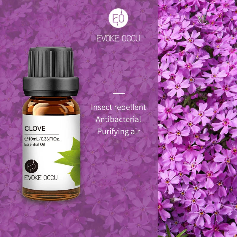 EVOKE OCCU 10mL Essential Oil, Lavender Jasmine Rose Vanilla Pure Natural Oil for Diffuser Humidifier Massage Candle Soap Making