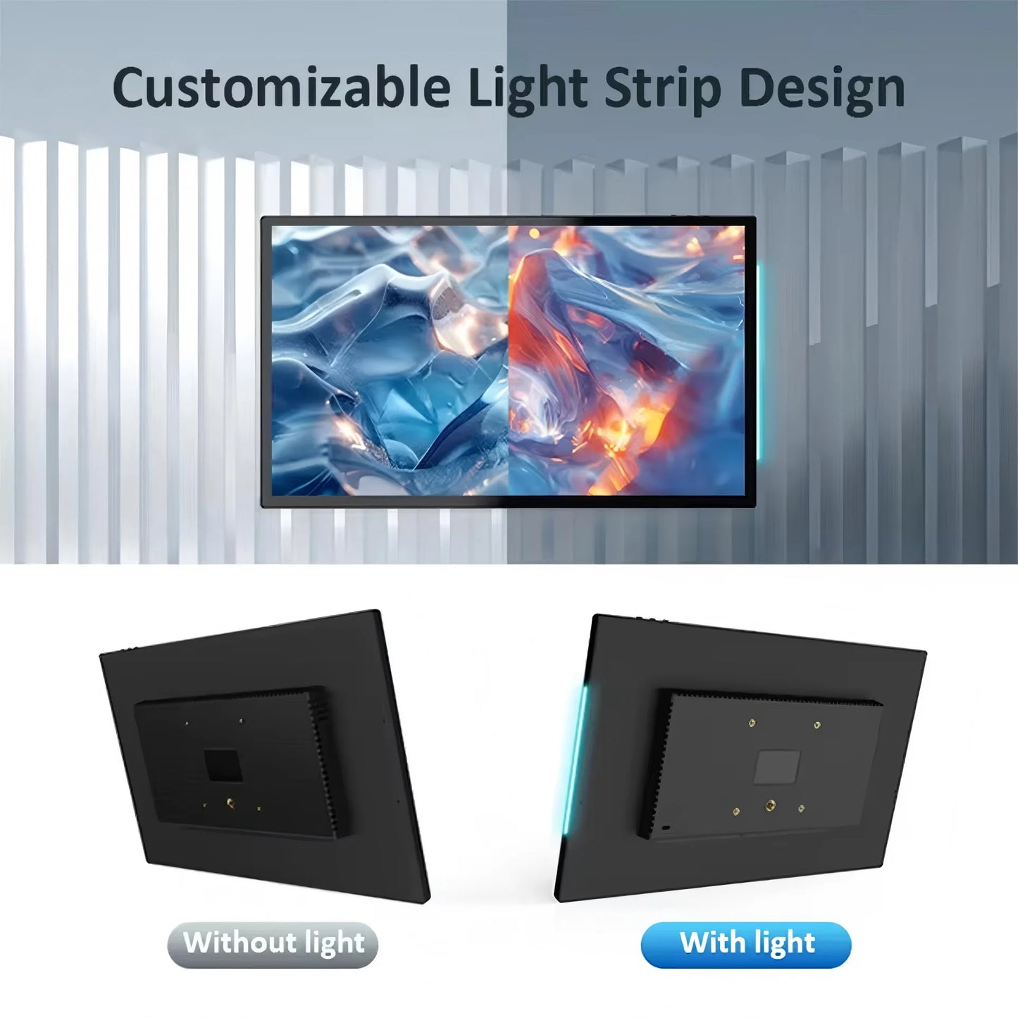 Smart Home Tablet Wall Mount with Double-Sided Lights 15.6 Inch FHD Touch Screen Android 14 8-Core 4G 32G POE for Home Automati