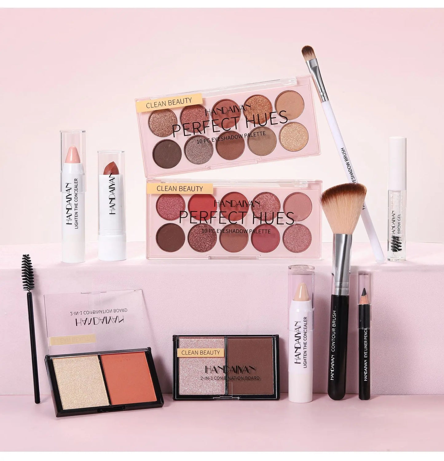 Professional Makeup Kit 11 Pieces Shadow Contour Blusher Set Waterproof Highly Pigmented Smudge Proof Face Cosmetics Collection