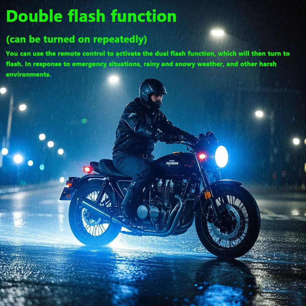 New multifunctional motorcycle anti-theft alarm with automatic defense, ignition and shutdown, silent dual flash steering prompt