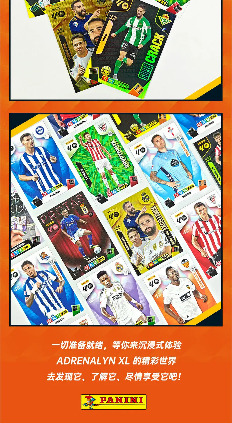 Panini 2025-26 La Liga Adrenalyn XL Full Box Official Licensed LaLiga Soccer Trading Cards Game Collection Cards Gift Toys