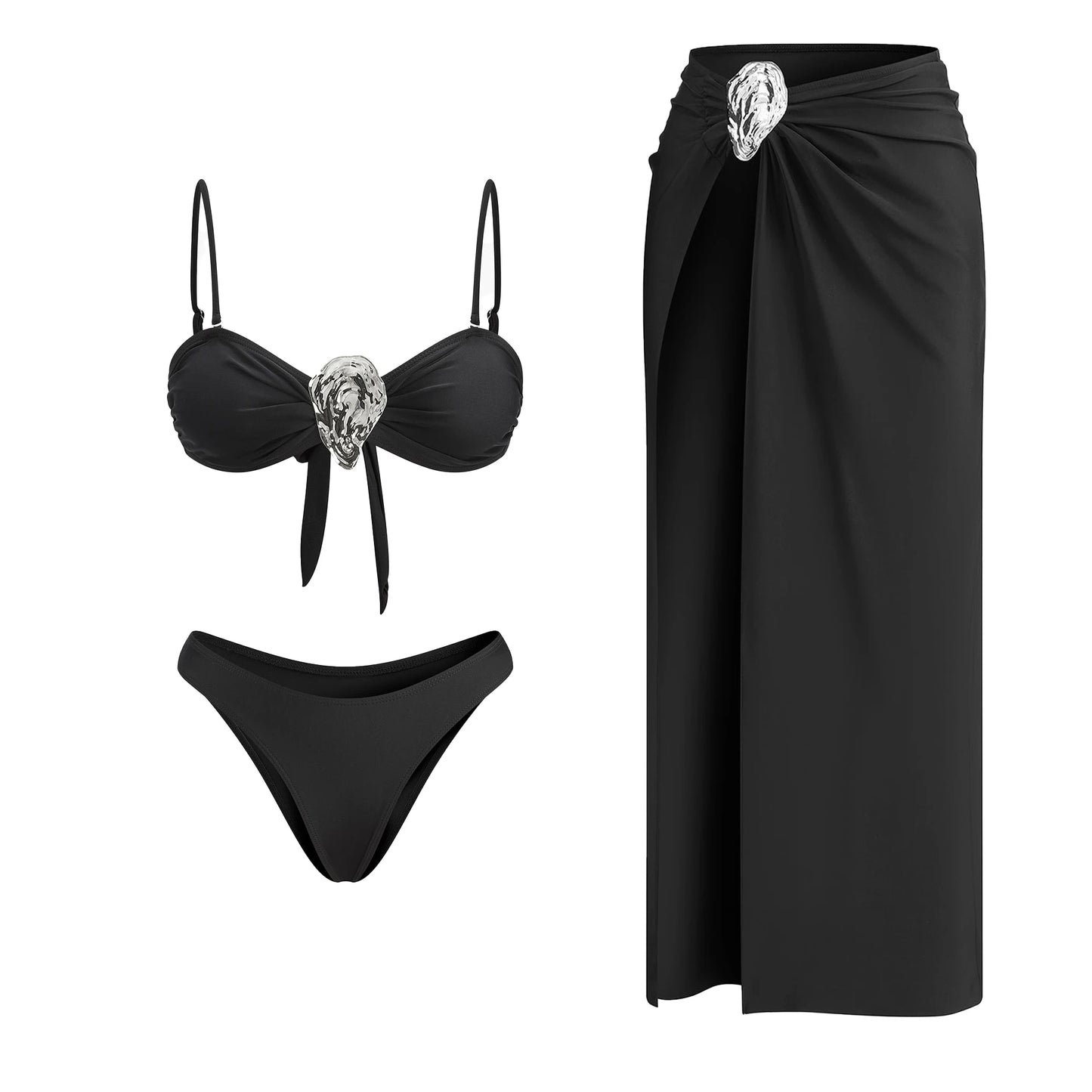 Bikini Bandage Swimsuit High Waist Swimwear for Women Brazilian Bikini 3 Pcs Bathing Suits Summer Female