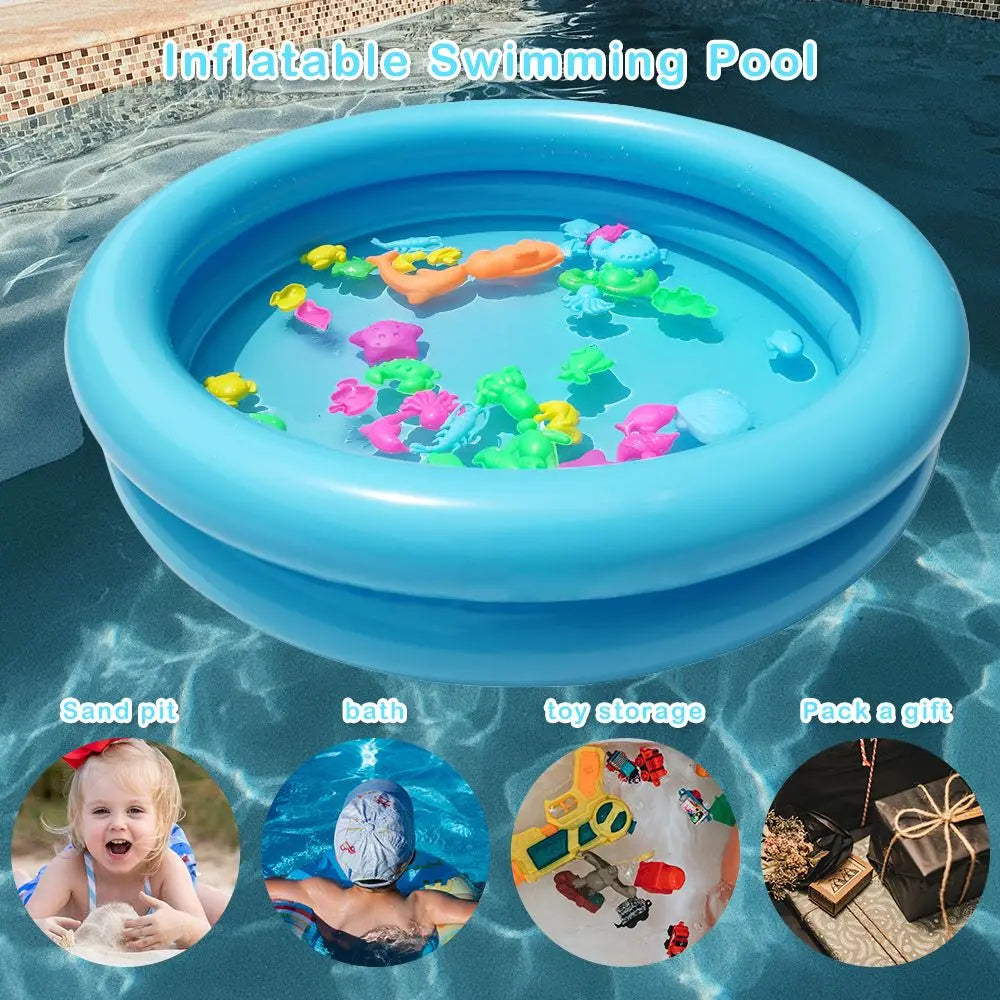 PVC Garden Paddling Pool for 0-3Y Summer Baby Inflatable Swimming Pool Round Basin Kids Outdoors Sport Water Toys