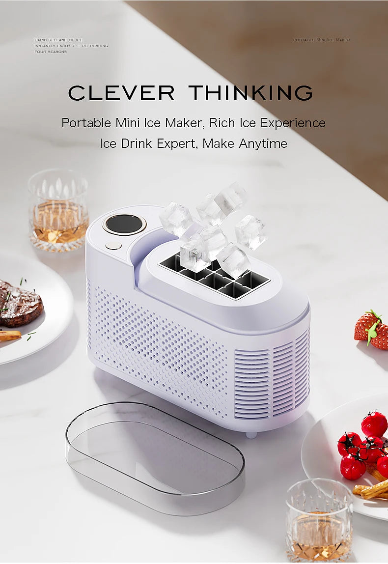 Small Ice Maker Mini Convenient Home Dormitory Office Camping Portable Ice Automatic Ice Making Box ice machine 110V/220V
