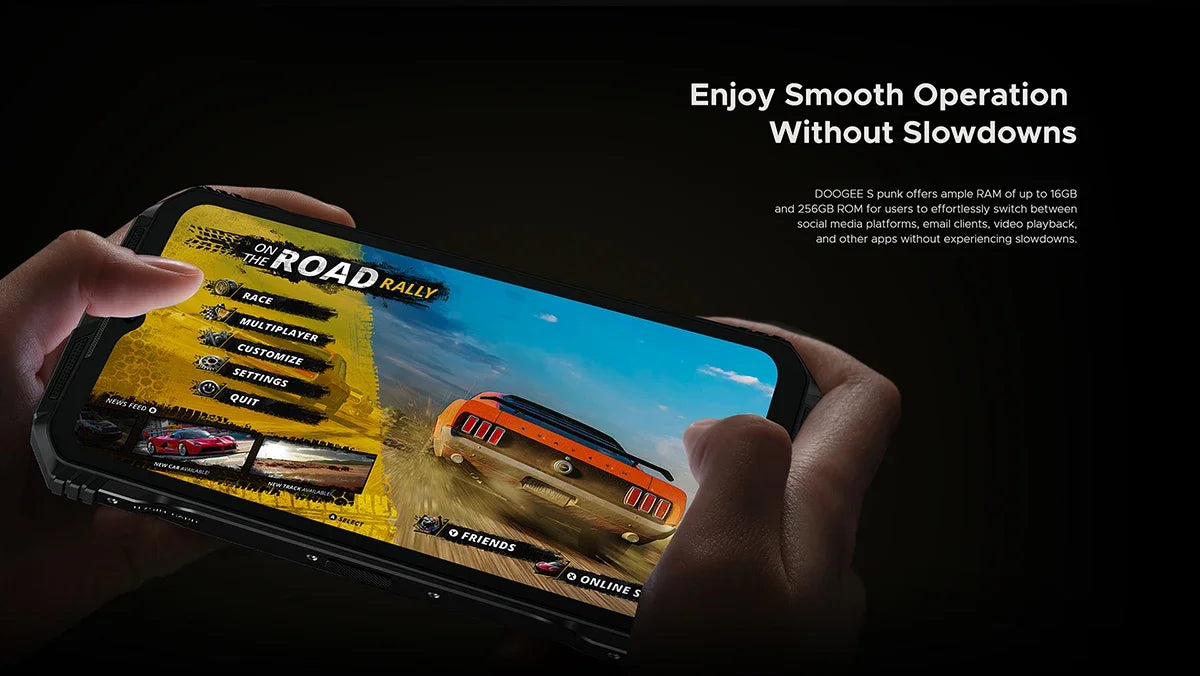 Global version DOOGEE S Punk Rugged Smartphone Android 14 6.58" FHD+90Hz IPS Screen 16GB(6+10)+ 256GB 10800mAh 50MP Mobile Phone
