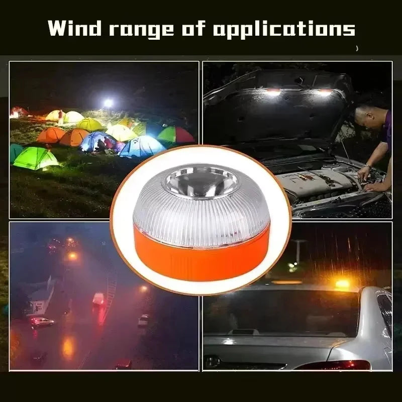 Led Car Emergency Light Flashing Light Magnetic Induction Road Accident Light Portable Strobe Warning Light