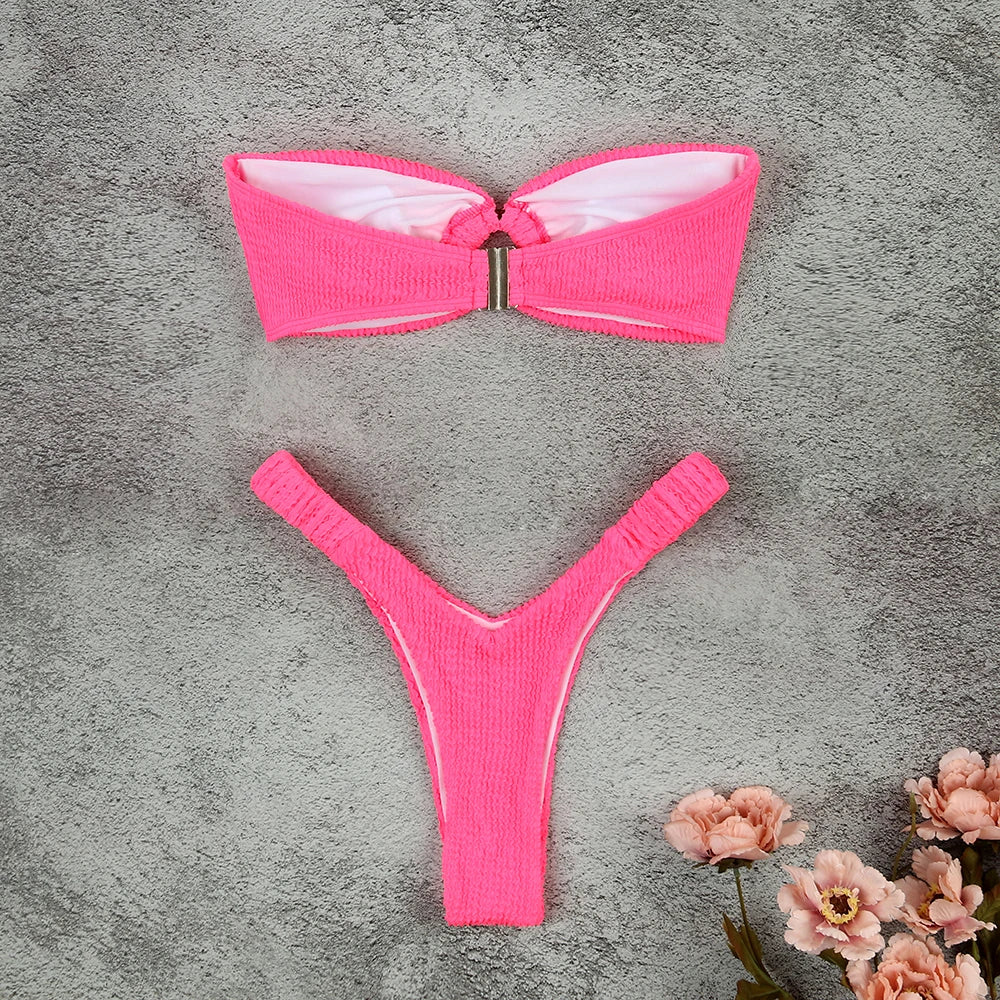 Sexy Bikini 2026 Swimsuit Women Swimwear Push Up Bikini Set Thong Brazilian Bathing Suit Beach Wear Biquini Bather Female