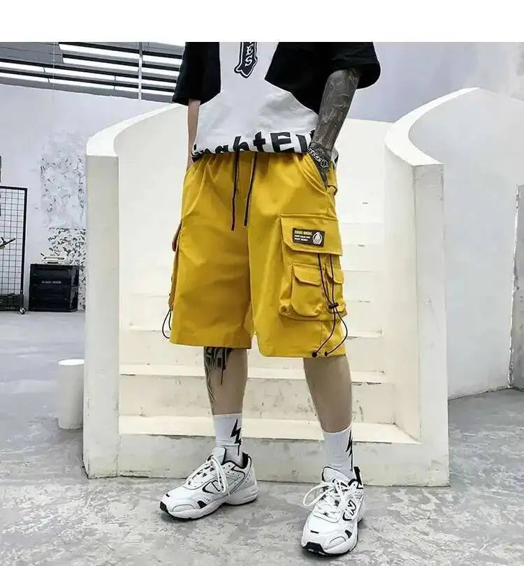 HKSH Summer Men's Workwear Shorts Trendy Brand Ins High Street Loose Outerwear Knee-length Pants Trendy Straight Pockets HK0673