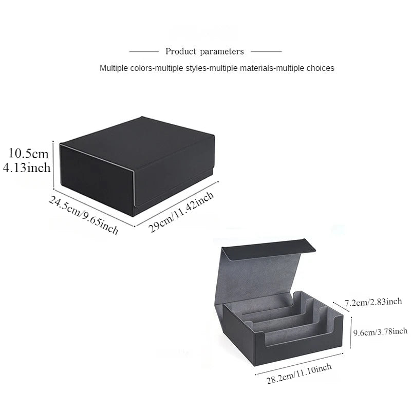 Storage Box For 1800+ Trading Cards PU Leather Commander Card Deck Case Magnetic Closure Card Holder Fits for Magic Game Cards