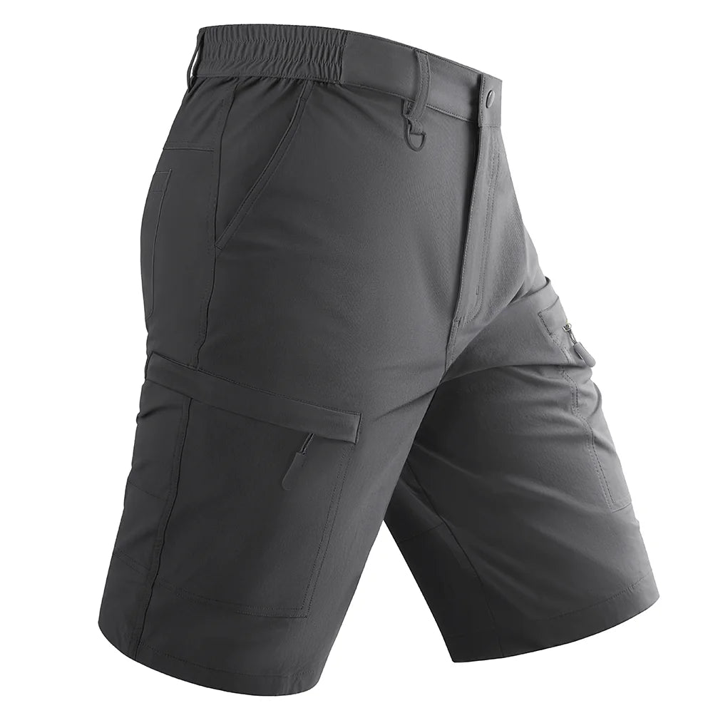TACVASEN Waterproof Cargo Shorts Men's Summer Quick Dry Hiking Shorts Outdoor Multi-pockets Camping Training Work Shorts Man