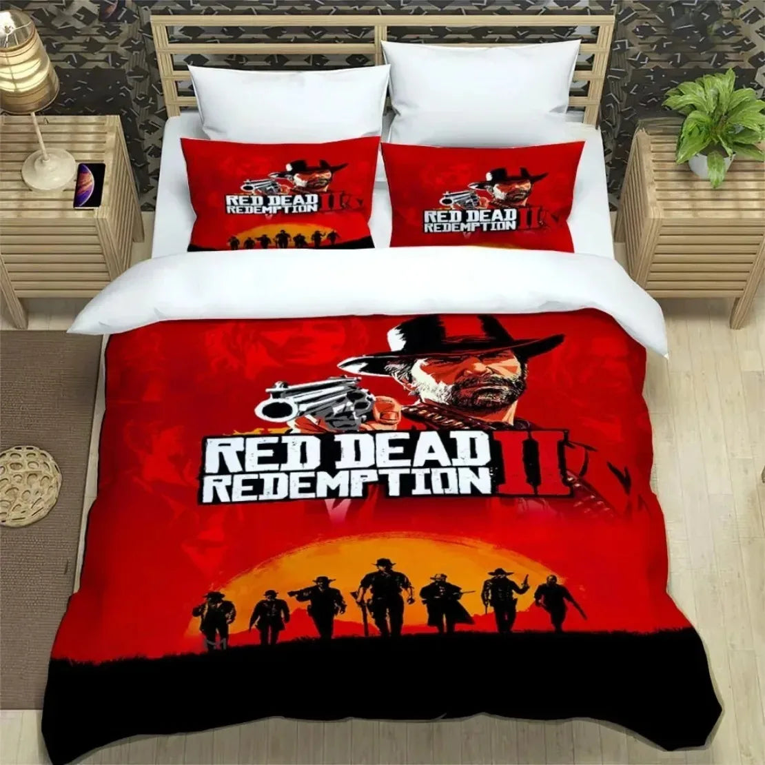 Red Dead Redemption 2 Bedding Sets exquisite supplies set print duvet cover bed comforter set bedding set luxury birthday gift