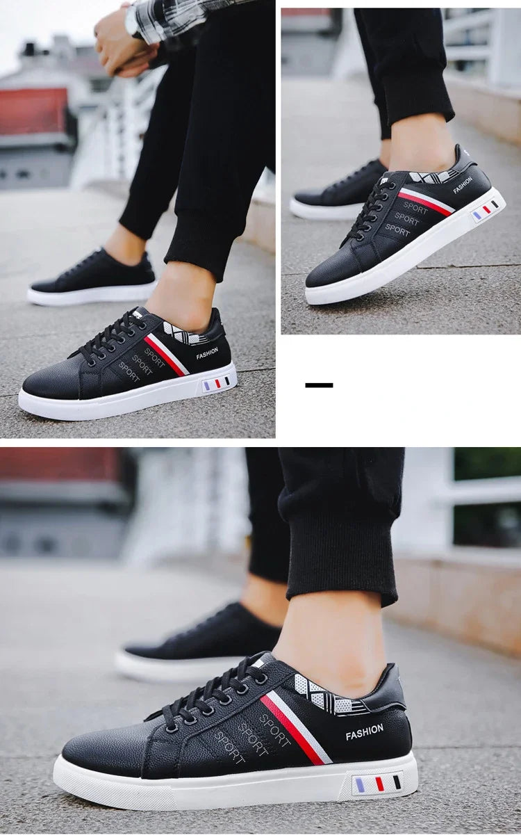 Summer Men Sneakers Casual Vulcanized Shoes Lightweight Breathable Flat White Luxury Shoes for Men Tenis Shoes Tênis Masculino