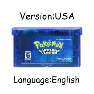USA/EUR/ESP/ITA/NOE/FRA Pokemon Series Video Game Cartridge Pokemon Emerald FireRed LeafGreen Ruby Sapphire for GBA