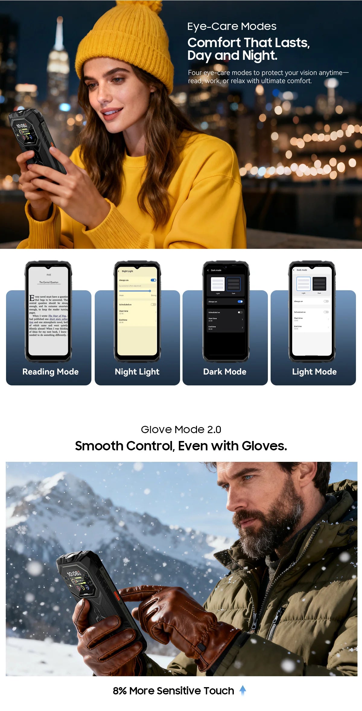 Blackview ROCK 1 AI Rugged Smartphone 6.56-inch 90Hz Display 256GB MediaTek Helio G81 Android 16 NFC Torch 15000mAh Cellphone