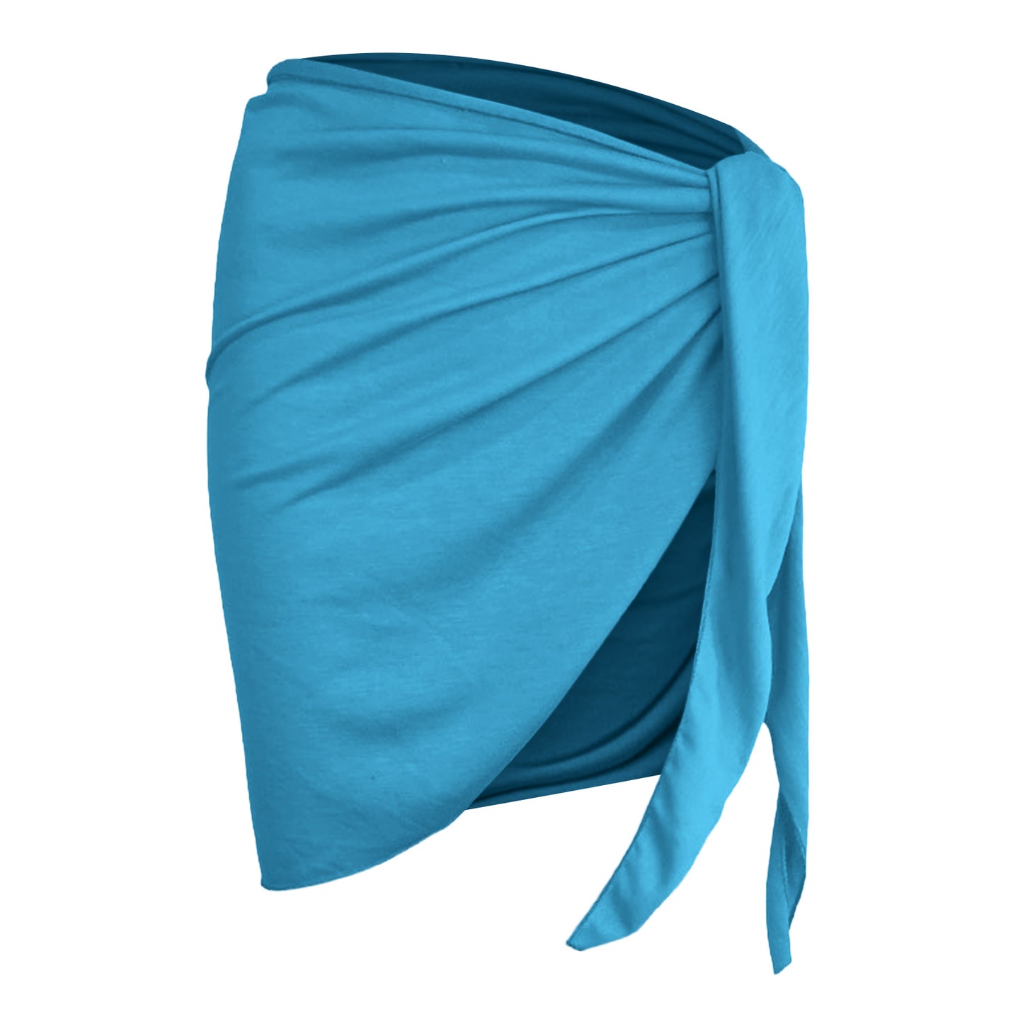 Women Cover Up Skirt Solid Color Swimsuit Female Side Knot Cover-Ups Summer Beach Dress Swimwear Bikini Cover Up пляжная одежда