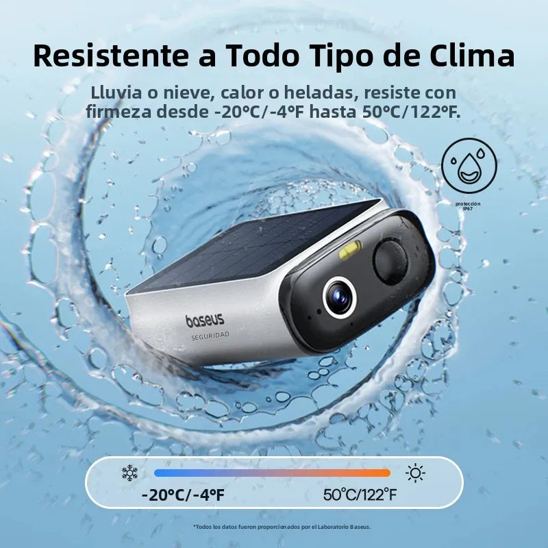 Baseus Security S1 Lite Solar Security Camera Wireless Outdoor Camera Continuous Power 2K Resolution 135°FOV IP67 Wifi Camera