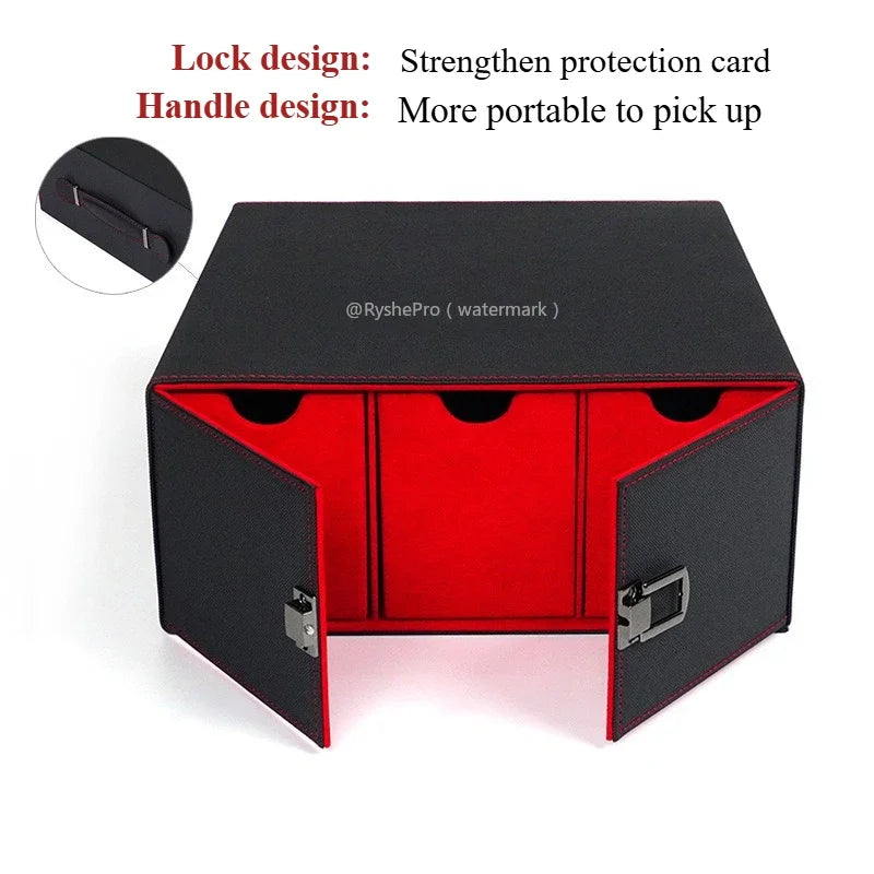 Storage Box For 1800+ Trading Cards PU Leather Commander Card Deck Case Magnetic Closure Card Holder Fits for Magic Game Cards