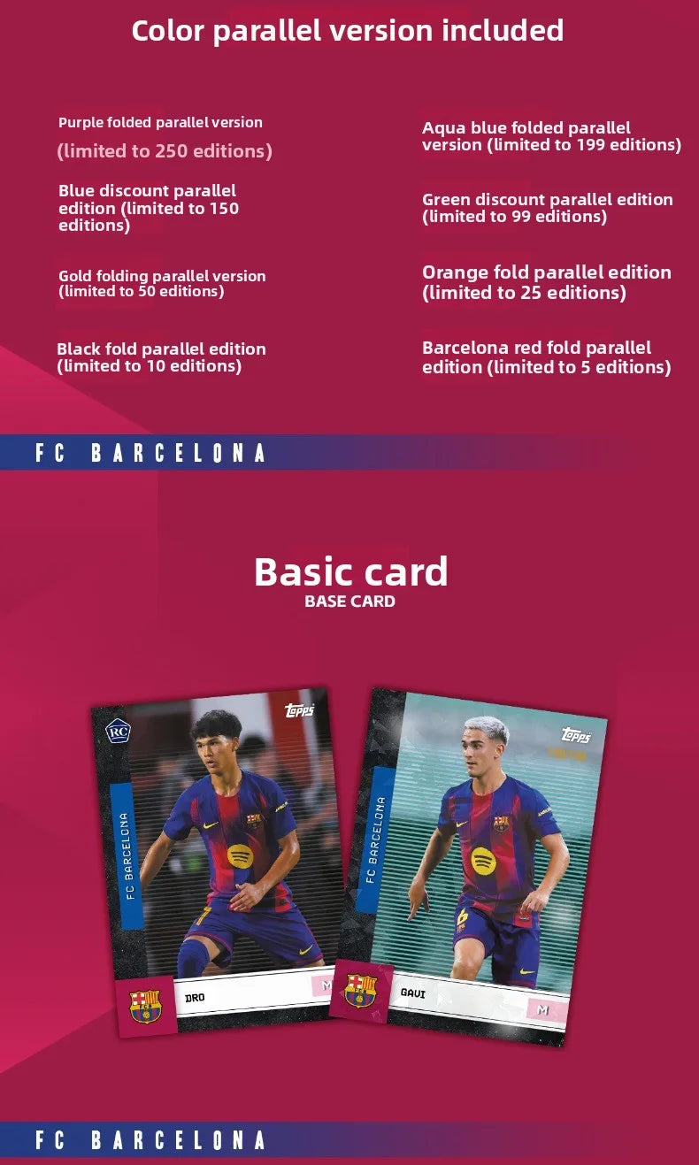 2025/26 Topps Genuine Soccer Trading Cards Man Utd PSG Juventus Chelsea Bayern Man City Barca Rare Auto Parallel Collectibles