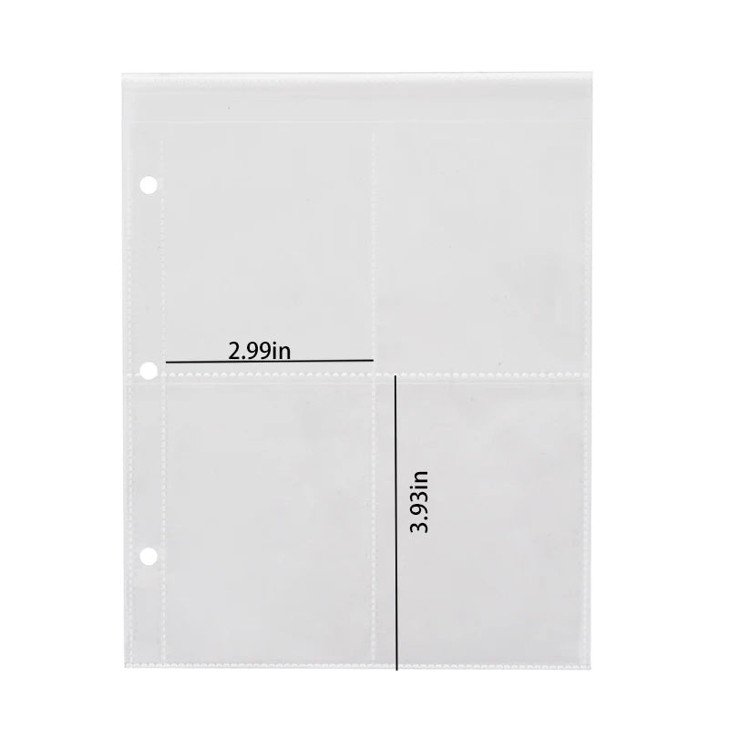 10 Pages Card Album 2.99x3.93 Inch 9 Pocket Binder For Sports Gaming Cards Protection Holder