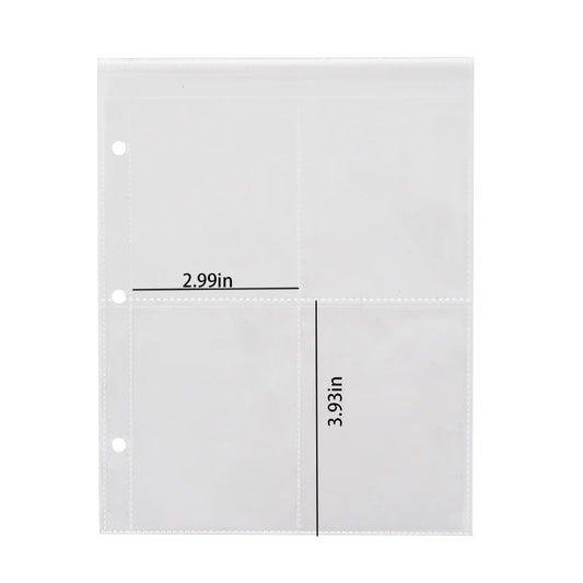 10 Pages Card Album 2.99x3.93 Inch 9 Pocket Binder For Sports Gaming Cards Protection Holder