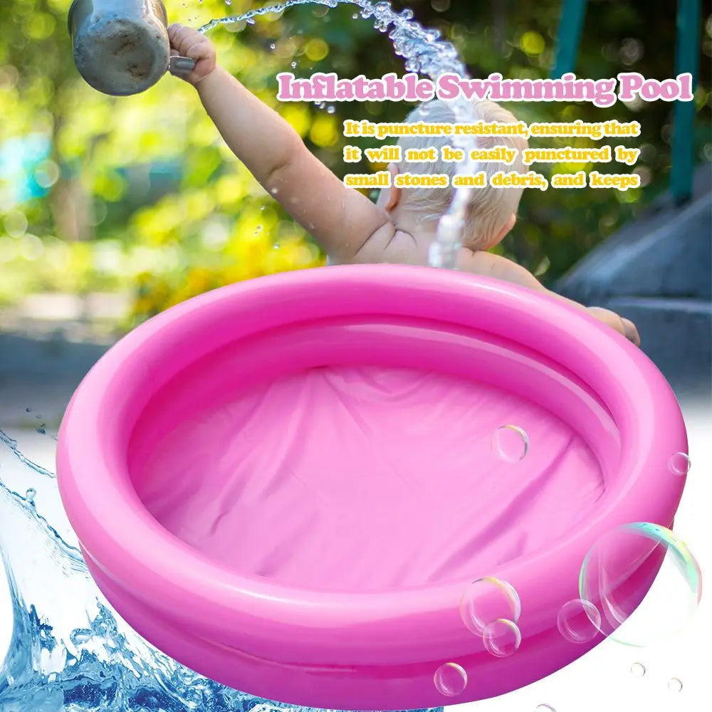 PVC Garden Paddling Pool for 0-3Y Summer Baby Inflatable Swimming Pool Round Basin Kids Outdoors Sport Water Toys