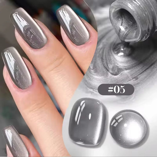 12ML 1-21pcs Toe Selling Whitening Glass Bead Cat Eye Gel Nail Polish Black Nails Nail Art Grey Cat Eye Nail Polish Cute Nails