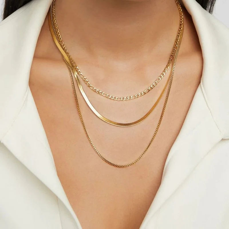 OCESRIO Multi-size Copper Lobster Claw Clasps Necklace Chain Beads Snake Chain Jewelry Making Findings Wholesale Bulk cana237