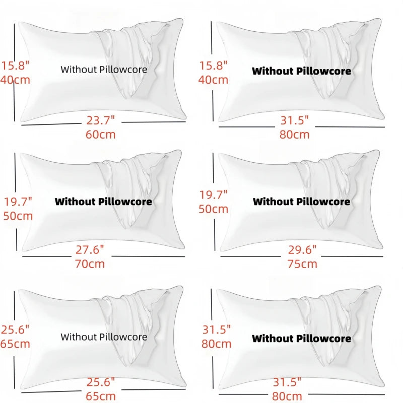 kuup 2pcs Pure Color Polyester Pillowcases Comfortable Breathable Simple European Style Pillowcases Bedding Accessories