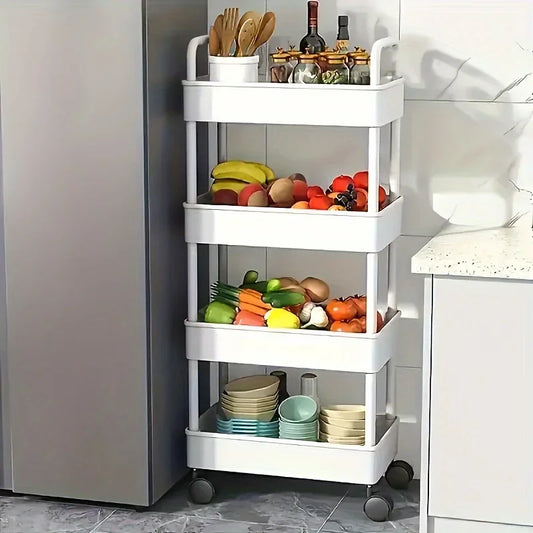 2026 New Multifunctional Storage Cart Open Shelves Book Display Living Room Kitchen Bedroom Home Decor Storage Organizer