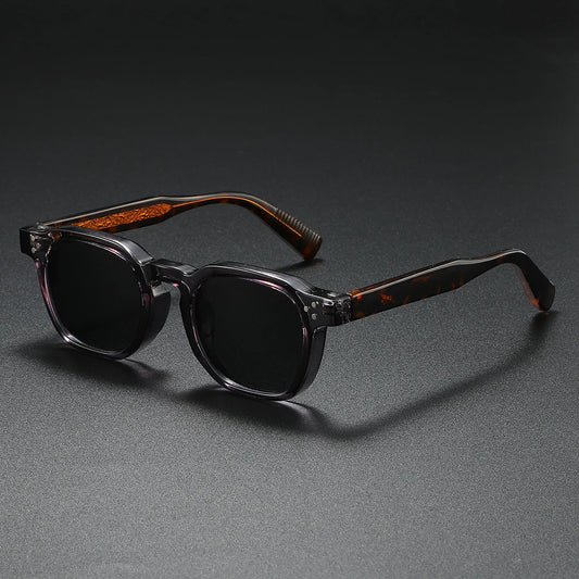 New Polarized Sunglasses Unisex Metal Core CP Square Sun Glasses Rivets Women Shades Driving Glasses