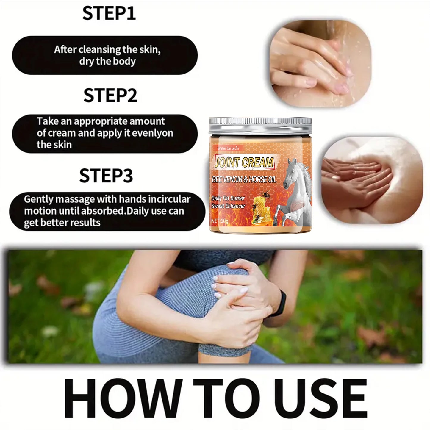 Muscle Firming Massage Cream, Contains Collagen, Hypoallergenic, Moisturizing Cream, Suitable for All Skin Types, Unisex