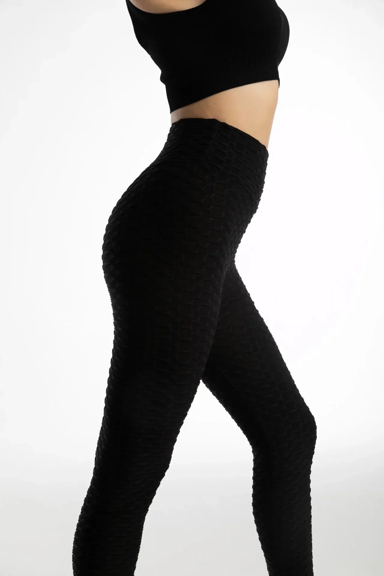 Women High Waist Bubble Leggings Seamless Yoga Leggings High Elastic Hip Liftting Gym Trainning Running Slim Fashion Pants