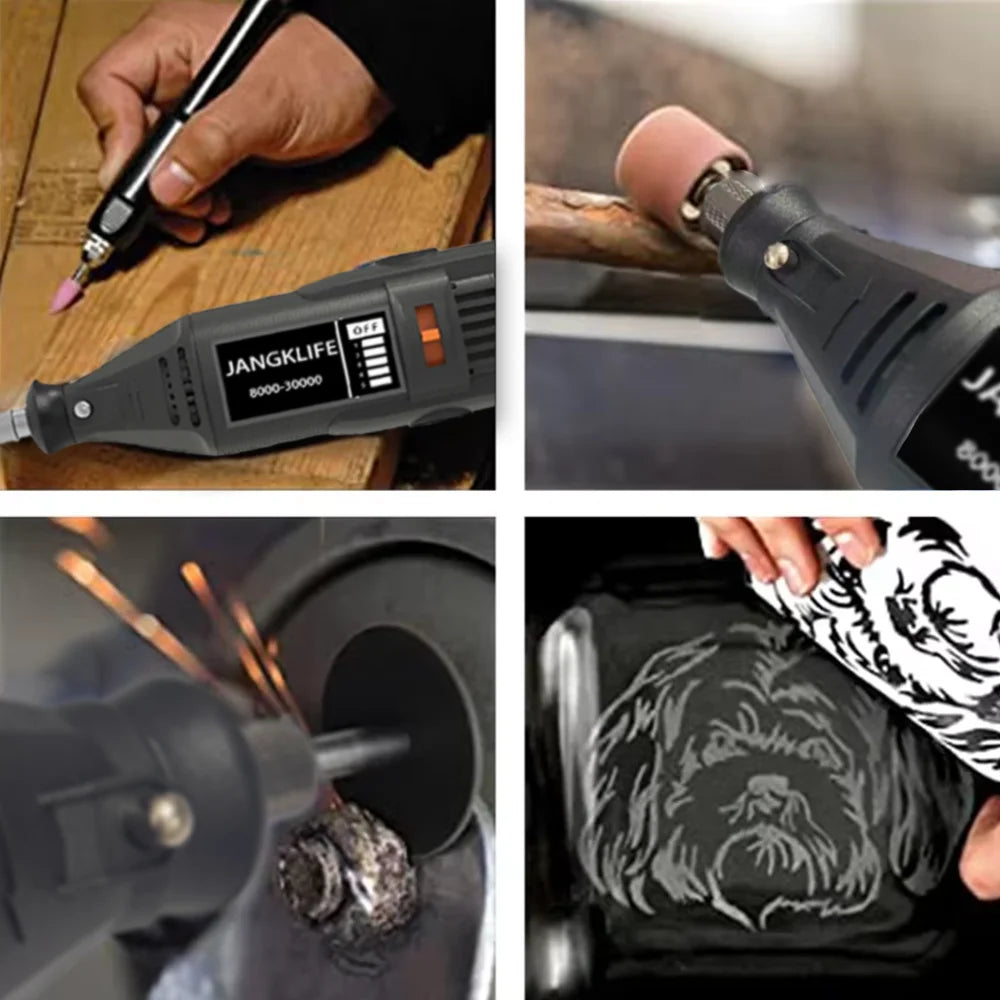 JANGKLIFE110-220V polishing and drilling, high-power grinder and 211pcs set, cutting, engraving, multi-function electric grinder