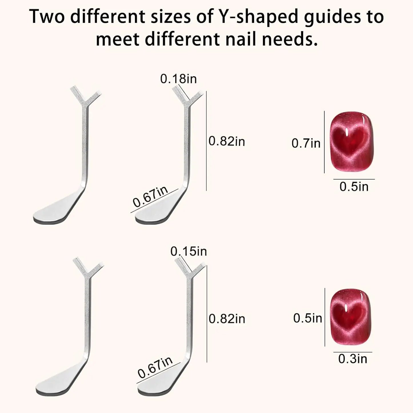 2/3Pcs Heart Cat’Eye Nail Magnet Set Y-shape,Cylinder Magnetic Stick for Creat French Cat Eye Love Shape On Nails Manicure Tools