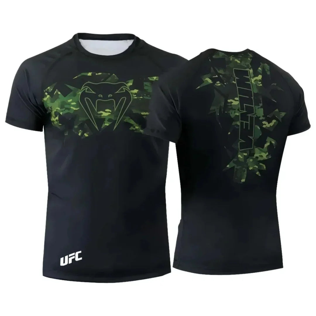 Hot Summer Selling UFC Boxing Fighting Competition Men's T-shirt Fashion Quick Drying Casual Breathable O-neck Short Sleeve Tops