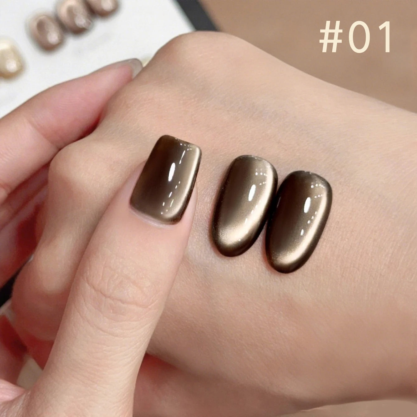 12ML 1-21pcs Toe Selling Whitening Glass Bead Cat Eye Gel Nail Polish Black Nails Nail Art Grey Cat Eye Nail Polish Cute Nails