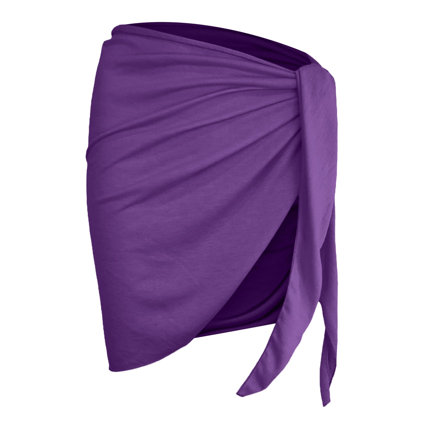 Women Cover Up Skirt Solid Color Swimsuit Female Side Knot Cover-Ups Summer Beach Dress Swimwear Bikini Cover Up пляжная одежда