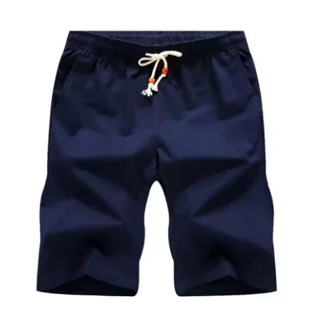 2025 NEW Cotton shorts for men in summer, thin fit, slim fit, casual, sporty, five inch mid length, youth elastic band shorts